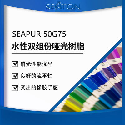 SEAPUR 50G75水性自消光聚氨酯分散体，用于汽车革、塑胶和木器等基材的水性双组份全哑肤感漆